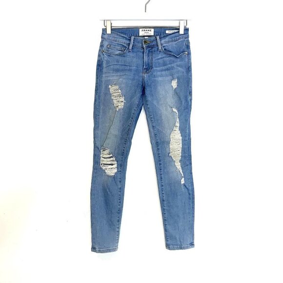 Frame Denim Le Skinny De Jeanne Crop Jeans in Georgina Wash size 26 - Picture 1 of 10